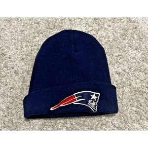New England Patriots Beanie Hat Navy Blue Knit Winter One Size NFL